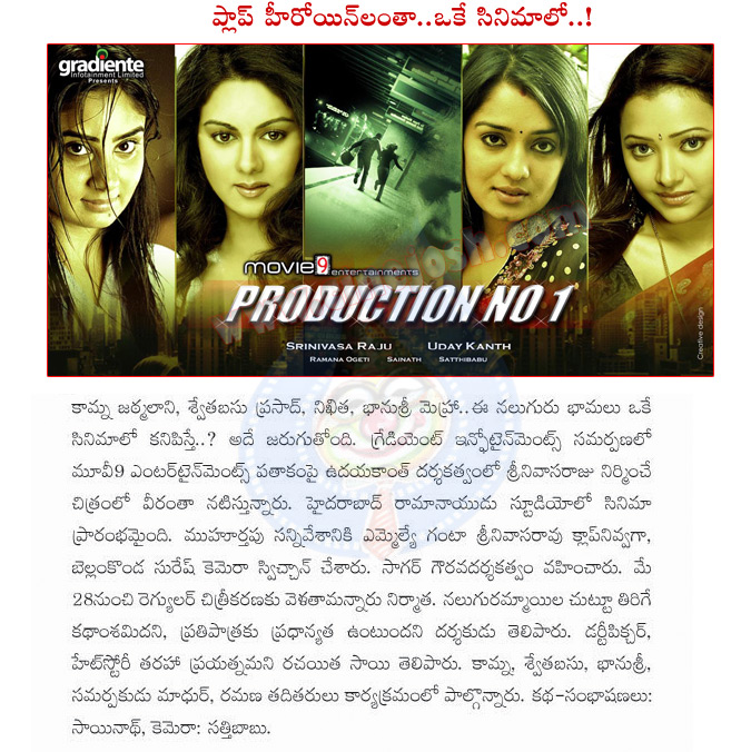 movie 9 entertainments pro. no. 1 movie opening,movie 9 entertainments,production no. 1 movie launch,bhanu sri mehra,swetha basu prasad,kamna jethmalani,ghanta srinivasa rao,bellam konda suresh,nikhita  movie 9 entertainments pro. no. 1 movie opening, movie 9 entertainments, production no. 1 movie launch, bhanu sri mehra, swetha basu prasad, kamna jethmalani, ghanta srinivasa rao, bellam konda suresh, nikhita